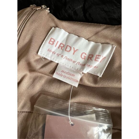 Birdy Grey Maxi Dress Womens Medium Taupe Alex NWT(Only One Tie Strap Included) - Picture 6 of 14
